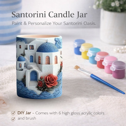 Santorini Candle Jar