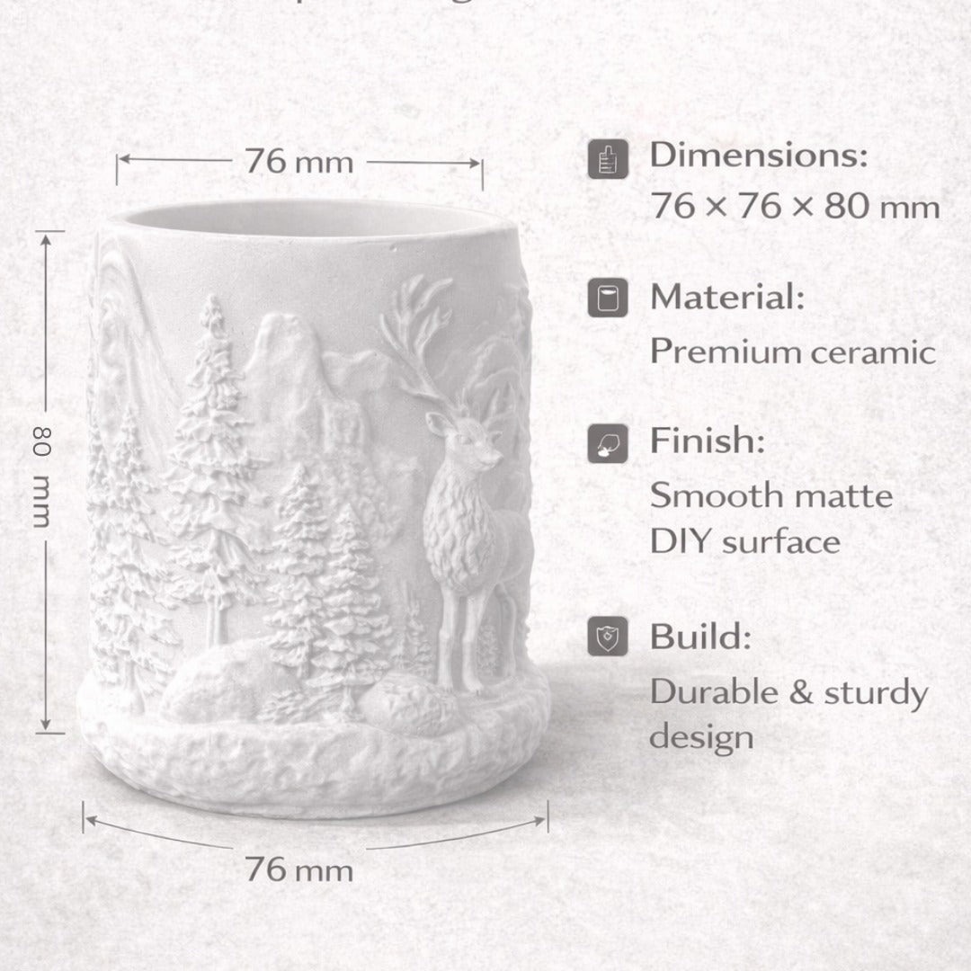 Deer in the Forest – A DIY Art Therapy Ceramic Jar