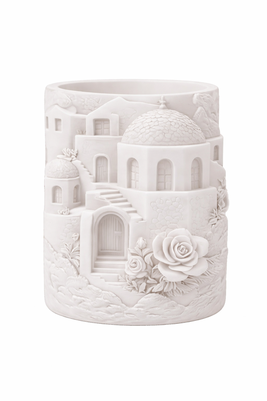 Santorini Candle Jar
