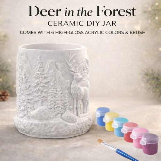Deer in the Forest – A DIY Art Therapy Ceramic Jar
